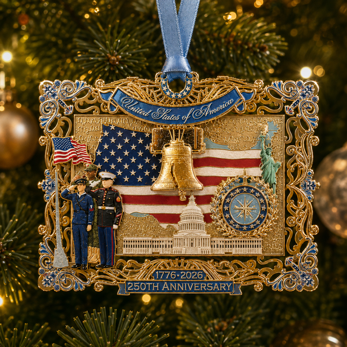 ๐ฅ250th Anniversary Christmas Tree Ornament