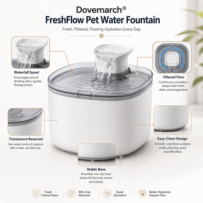 Dovemarch® FreshFlow Pet Water Fountain