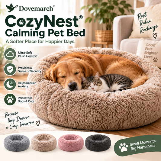 Dovemarch® CozyNest Calming Pet Bed
