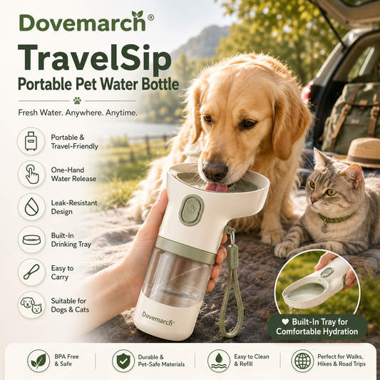 Dovemarch® TravelSip Portable Pet Water Bottle
