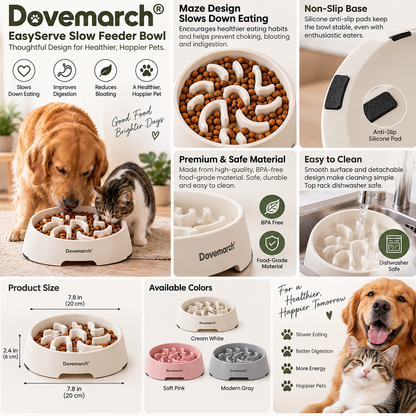 Dovemarch® EasyServe Slow Feeder Bowl