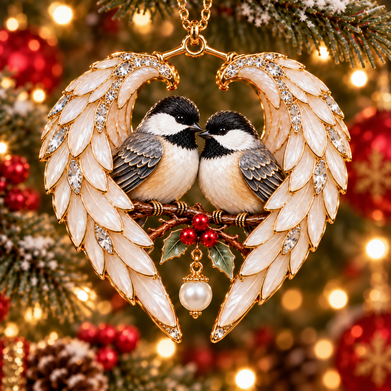 Chickadee Pair & Pearl 🤍