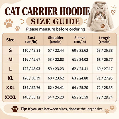 ✨🐾 Cozy Fleece Pet Bonding Pouch Hoodie – Warm & Supportive Small Pet Carrier Clothing