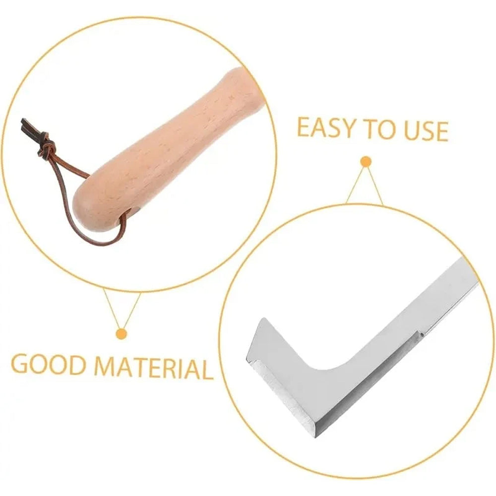🌱49% OFF NOW! 2026 New Crack Weeder Tool Crevice Cleaning Tool‑Manual Hand Weeder with Wooden Handle, Sturdy Metal Weeding Tool for Pavement Joints, Patio Bricks & Garden Crevice Weed Removal