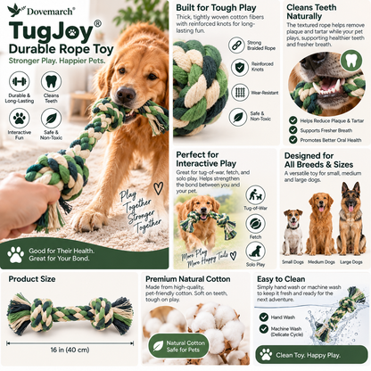 Dovemarch® TugJoy Durable Rope Toy