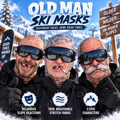 🔥Last Day 48% OFF-😂 Funny Old Man Ski Mask