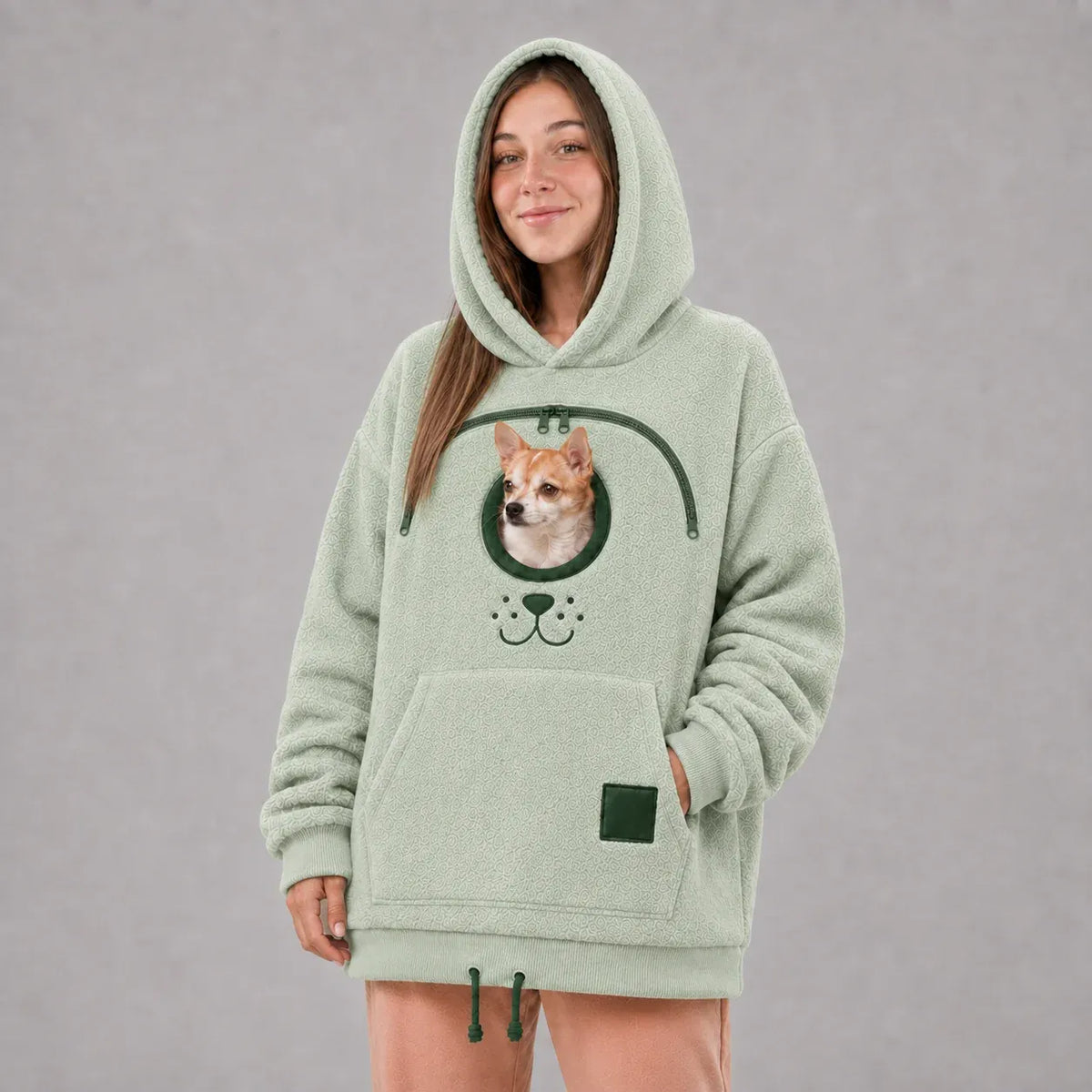 🐾 Cozy Pet Carrier Hoodie – Built-In Pouch for Cats & Small Dogs | Warm & Comfortable