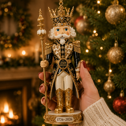 ✨2026 America 250th Anniversary Black & Gold Nutcracker King Ornament