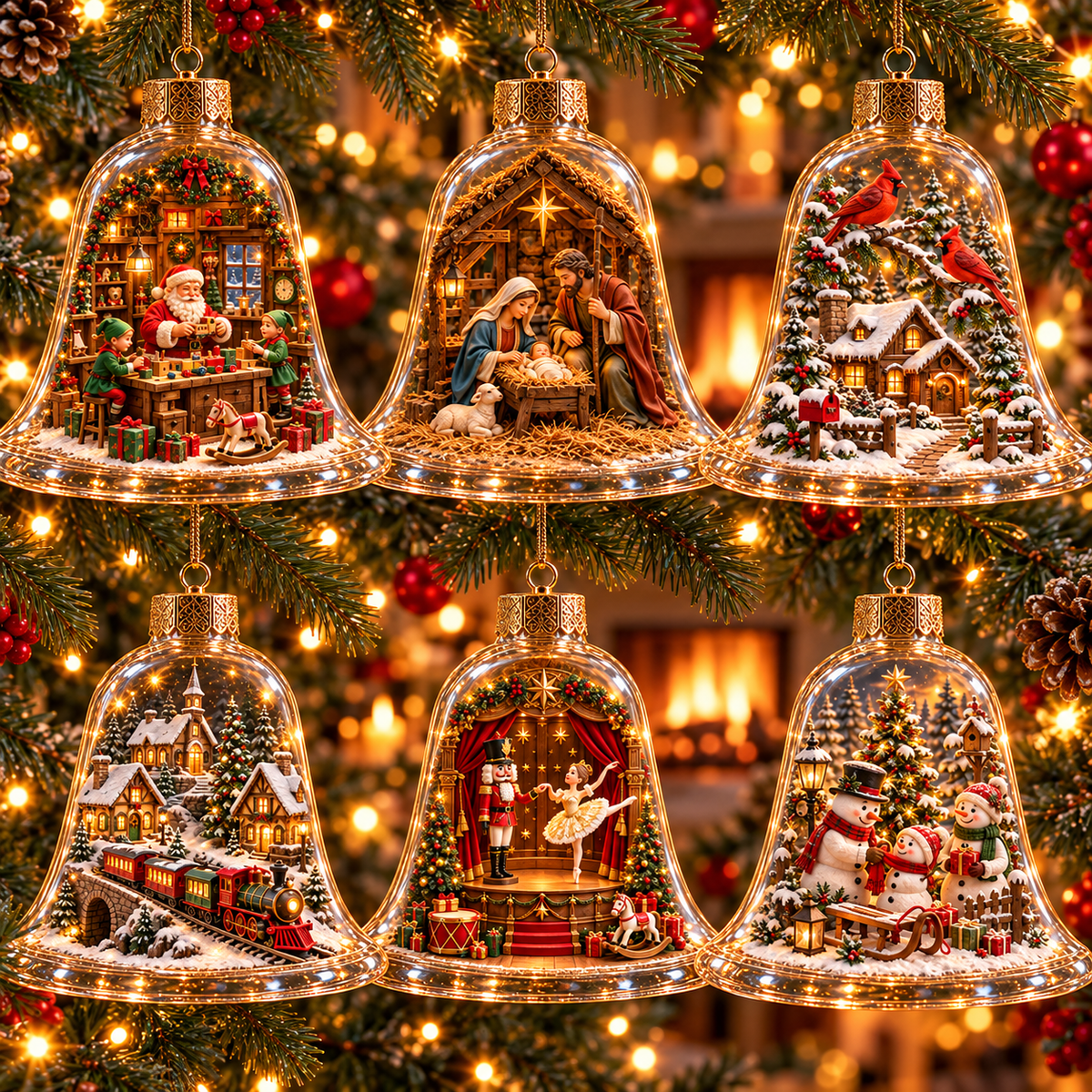 2026 Christmas Wonderland Bell Ornaments