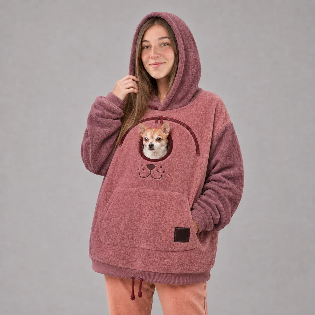 🐾 Cozy Pet Carrier Hoodie – Built-In Pouch for Cats & Small Dogs | Warm & Comfortable
