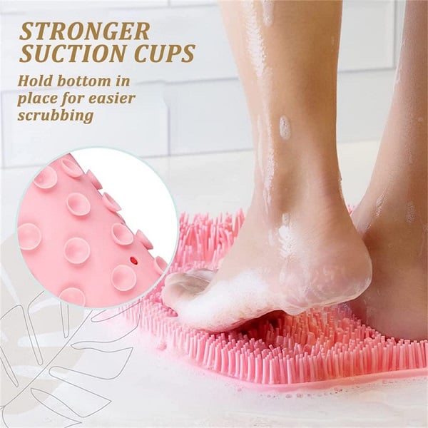 🥳2026 HOT SALE🥳💞50K+ SOLD! 🛁🦶 49% OFF! Shower Foot & Back Scrubber Massage Pad – 500+ soft rubber bristles, strong suction cup bottom. Cleans & massages feet, back & hard-to-reach areas – a shower essential! 🧼✨
