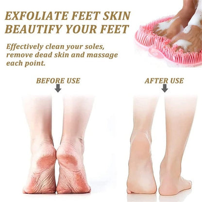 🥳2026 HOT SALE🥳💞50K+ SOLD! 🛁🦶 49% OFF! Shower Foot & Back Scrubber Massage Pad – 500+ soft rubber bristles, strong suction cup bottom. Cleans & massages feet, back & hard-to-reach areas – a shower essential! 🧼✨