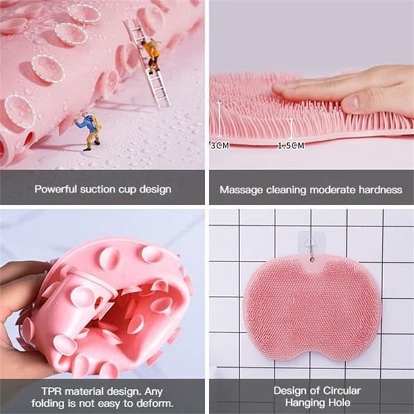 🥳2026 HOT SALE🥳💞50K+ SOLD! 🛁🦶 49% OFF! Shower Foot & Back Scrubber Massage Pad – 500+ soft rubber bristles, strong suction cup bottom. Cleans & massages feet, back & hard-to-reach areas – a shower essential! 🧼✨