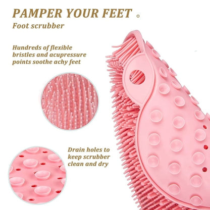 🥳2026 HOT SALE🥳💞50K+ SOLD! 🛁🦶 49% OFF! Shower Foot & Back Scrubber Massage Pad – 500+ soft rubber bristles, strong suction cup bottom. Cleans & massages feet, back & hard-to-reach areas – a shower essential! 🧼✨