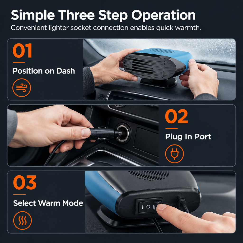 💥Last Day!!!➡️Big Sale-45% OFF Only 39.99🔥Car Heater & Windshield Defroster Fan
